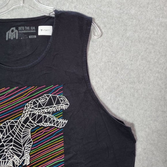 Into The Am Men Shirt 2XL Black Tank T Rex Rave Graphic Pullover‎ - Picture 3 of 10